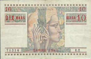 10 Mark Sarre type 1947