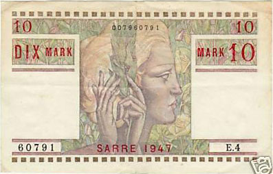 10 Mark Sarre type 1947