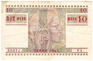 10 Mark Sarre type 1947