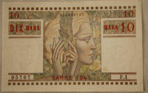 10 Mark Sarre type 1947