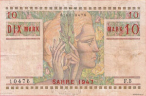 10 Mark Sarre type 1947