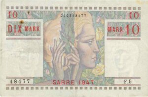 10 Mark Sarre type 1947