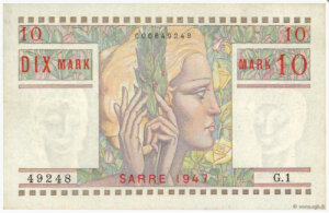 10 Mark Sarre type 1947