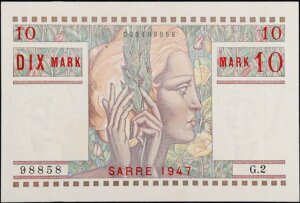 10 Mark Sarre type 1947