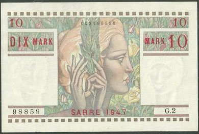 10 Mark Sarre type 1947