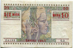 10 Mark Sarre type 1947