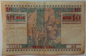 10 Mark Sarre type 1947