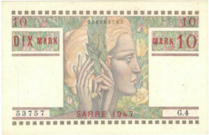 10 Mark Sarre type 1947