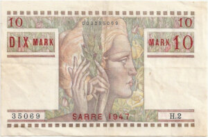 10 Mark Sarre type 1947