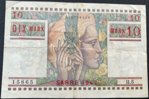 10 Mark Sarre type 1947