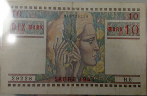 10 Mark Sarre type 1947