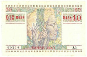 10 Mark Sarre type 1947