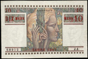 10 Mark Sarre type 1947