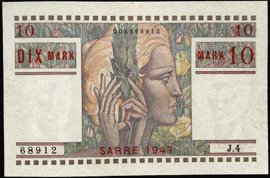 10 Mark Sarre type 1947