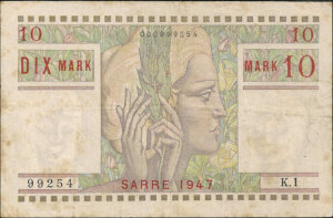 10 Mark Sarre type 1947