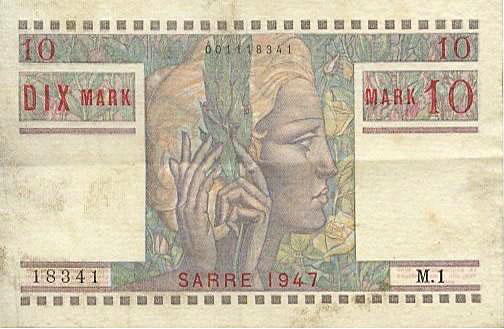 10 Mark Sarre type 1947