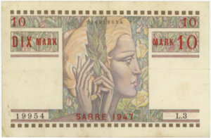 10 Mark Sarre type 1947