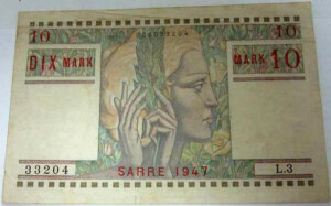 10 Mark Sarre type 1947