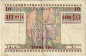 10 Mark Sarre type 1947