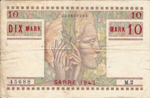 10 Mark Sarre type 1947