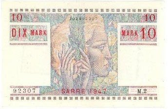 10 Mark Sarre type 1947