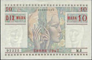 10 Mark Sarre type 1947