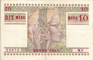 10 Mark Sarre type 1947