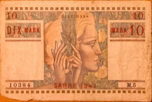 10 Mark Sarre type 1947