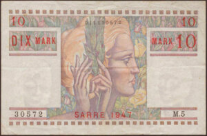 10 Mark Sarre type 1947