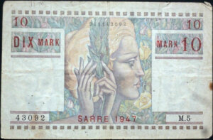 10 Mark Sarre type 1947