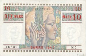 10 Mark Sarre type 1947