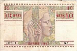 10 Mark Sarre type 1947