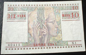 10 Mark Sarre type 1947