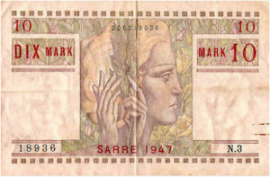 10 Mark Sarre type 1947