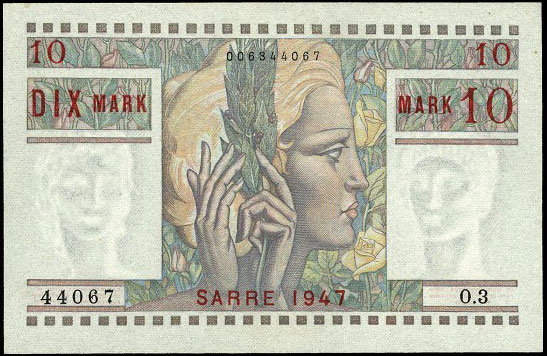 10 Mark Sarre type 1947