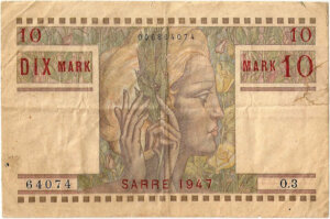 10 Mark Sarre type 1947