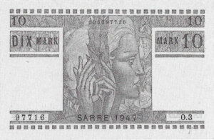 10 Mark Sarre type 1947