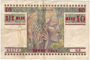 10 Mark Sarre type 1947