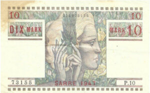 10 Mark Sarre type 1947