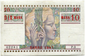 10 Mark Sarre type 1947