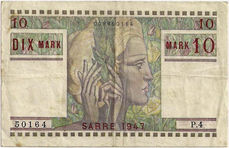 10 Mark Sarre type 1947