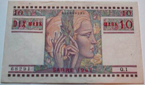 10 Mark Sarre type 1947