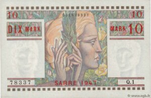 10 Mark Sarre type 1947