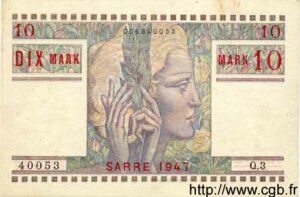 10 Mark Sarre type 1947