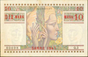 10 Mark Sarre type 1947