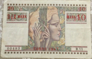 10 Mark Sarre type 1947