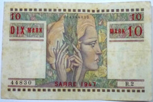 10 Mark Sarre type 1947