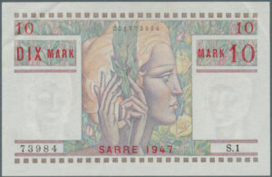 10 Mark Sarre type 1947