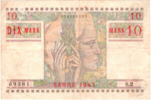 10 Mark Sarre type 1947