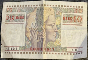 10 Mark Sarre type 1947